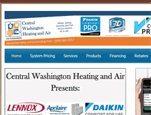 Tablet Screenshot of centralwashingtonheating.com